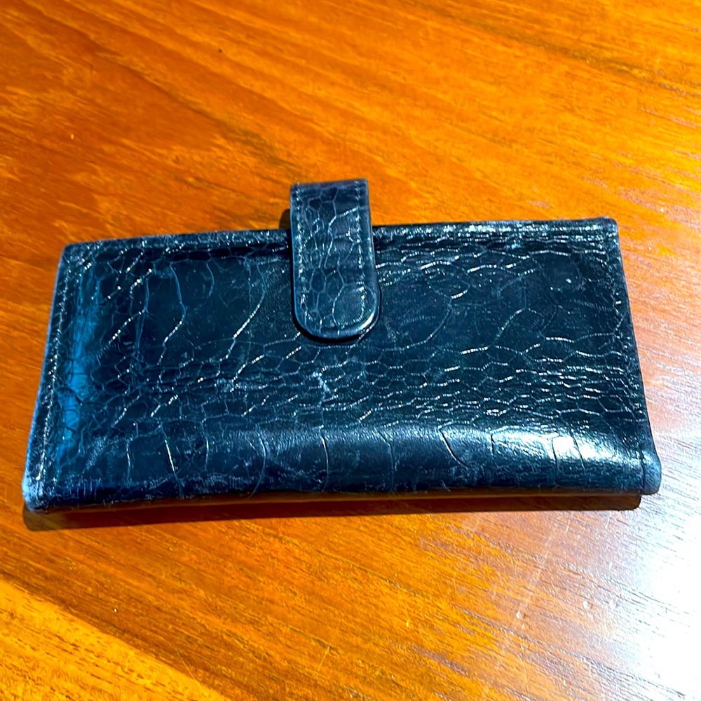 Tusk black small black leather wallet